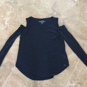 Hollister black cold shoulder tee